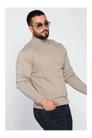 Slim Fit Yarım Balıkçı Yaka Triko Kazak