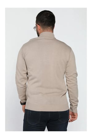 Slim Fit Yarım Balıkçı Yaka Triko Kazak
