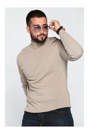 Slim Fit Yarım Balıkçı Yaka Triko Kazak