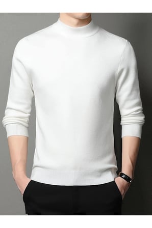 Slim Fit Yarım Balıkçı Yaka Triko Kazak