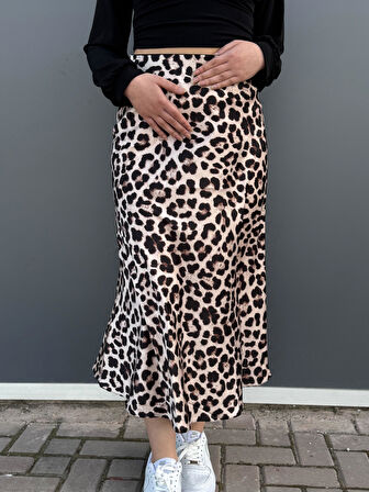 Desenli Saten Etek 8031