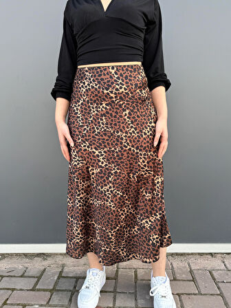 Desenli Saten Etek 8031