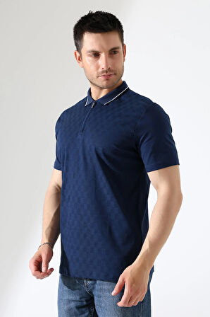 Erkek Polo Yaka Düz Renk Pamuklu Triko kısa kol T-shirt