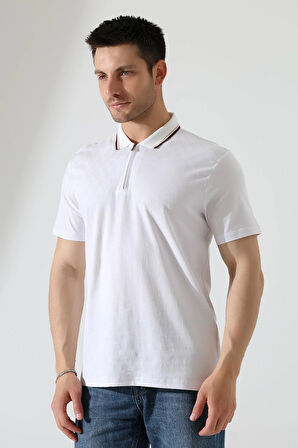 Erkek Polo Yaka Düz Renk Pamuklu Triko kısa kol T-shirt