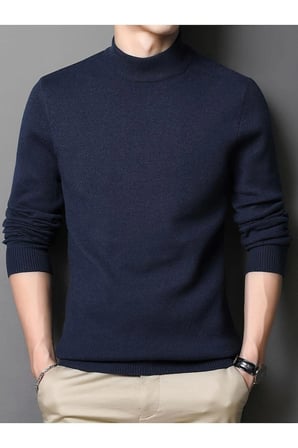 Slim Fit Yarım Balıkçı Yaka Triko Kazak