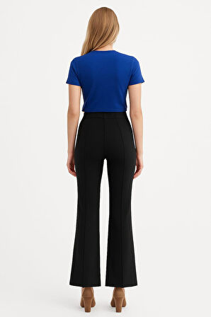 Kadın Yüksek Bel Toparlayıcı Ispanyol Paça Palazzo Pantolon