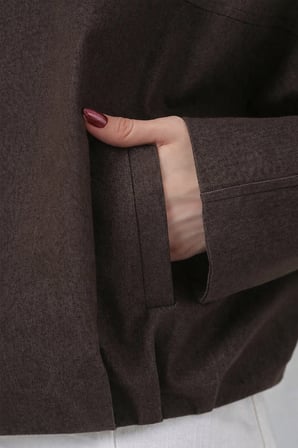 Kadın Uzun Kollu ÇıtÇıt Fermuarlı Kapama Jean Bomber Ceket 0737
