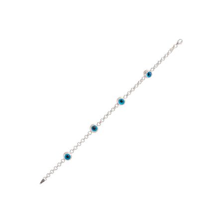 Trend Tasarım Nazar Göz Gümüş Bileklik