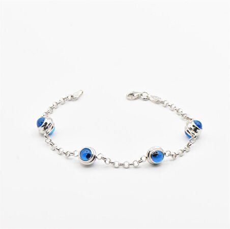 Trend Tasarım Nazar Göz Gümüş Bileklik