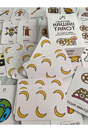 Celestial Kawaii Tarot Kartları ve Başlangıç Tarot Kitabı