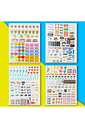 My Dıy Sticker Book 24 * 17 Cm 16 Sayfa Özel Tasarım Rengarenk Sticker Kitabı