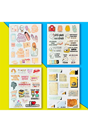 My Dıy Sticker Book 24 * 17 Cm 16 Sayfa Özel Tasarım Rengarenk Sticker Kitabı