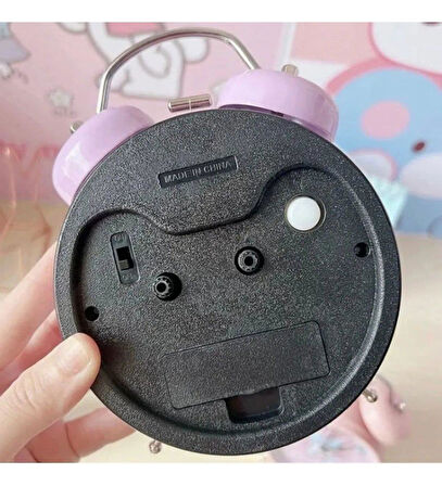 Kuromi Desenli pilli nostaljik Çalar Saat Masa saati