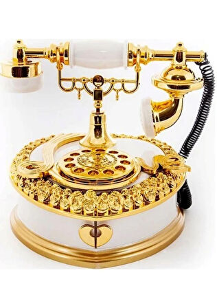 Nostaljik Polyester Telefon Müzik Ve Takı Mücevher Kutusu