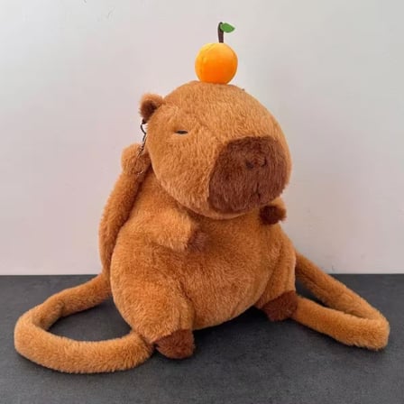 Capybara Peluş Çanta Sevimli Yumuşak Sırt Çantası 30cm 