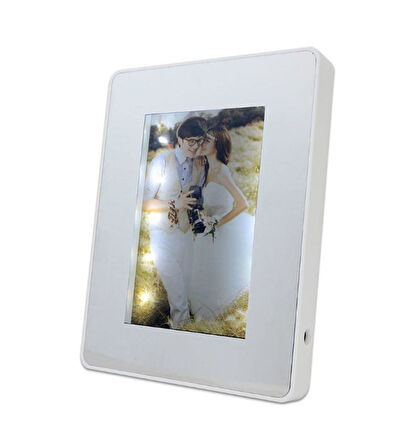 Led Işıklı  Fotoğraflı kare Sihirli Ayna