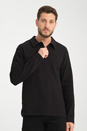 %100 Pamuk Uzun Kollu Erkek Sweatshirt - Konforlu Ve Şık