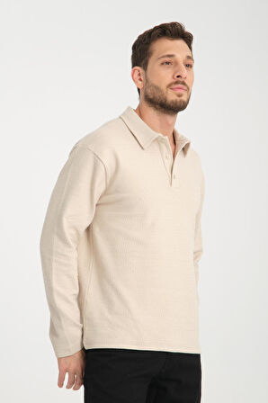 %100 Pamuk Uzun Kollu Erkek Sweatshirt - Konforlu Ve Şık