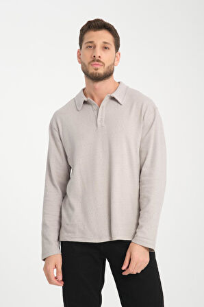 %100 Pamuk Uzun Kollu Erkek Sweatshirt - Konforlu Ve Şık