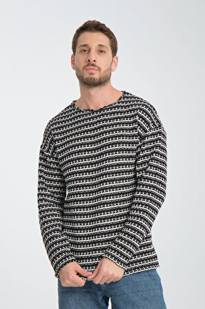 %100 Pamuklu Uzun Kollu Erkek Kazak - Modern Kesim