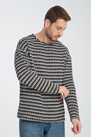 %100 Pamuklu Uzun Kollu Erkek Kazak - Modern Kesim