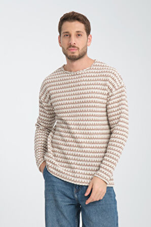 %100 Pamuklu Uzun Kollu Erkek Kazak - Modern Kesim