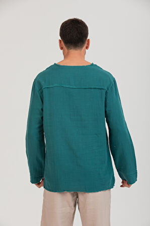 Erkek %100 Pamuk Rahat Kesim Uzun Kollu T-Shirt - Şık Ve Modern Tasarım