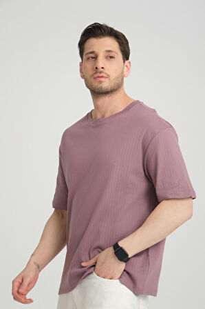 %100 Pamuk, Rahat Kesim, Bisiklet Yaka T-Shirt