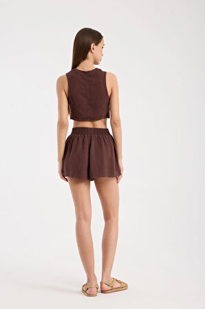 %100 Pamuk Yazlık Şort Ve Yelek Seti - Özel Tasarım