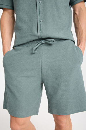 Erkek Pamuklu Şort Ve Gömlek Takım- Rahat Ve Yumuşak %100 Pamuk Kumaş, Yazlık Ve Günlük Kullanım Seti