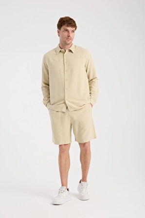 Erkek Spor Ve Günlük Takım - Şık Ve Rahat Pamuklu Şort Ve Gömlek