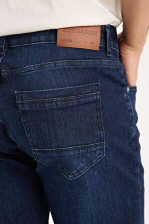 Erkek Slim Fit Likralı Kot Pantolon %98 Pamuk %2 Elestan