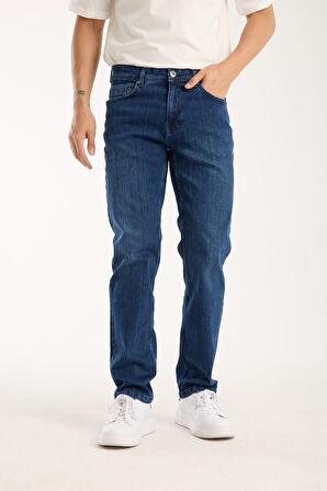 Erkek Regular Likralı Esnek Kot Pantolon Jean - %98 Pamuk %2 Lycra