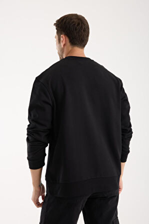 %100 Pamuk Relaxed Fit Bisiklet Yaka Sweatshirt - Günlük Kullanım İçin İdeal