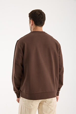 %100 Pamuk Relaxed Fit Bisiklet Yaka Sweatshirt - Günlük Kullanım İçin İdeal