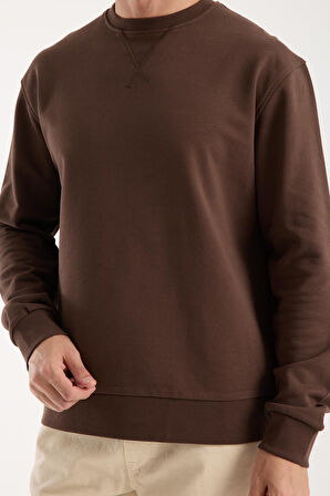 %100 Pamuk Relaxed Fit Bisiklet Yaka Sweatshirt - Günlük Kullanım İçin İdeal