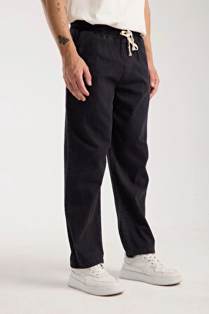  %100 Pamuk İpli Bağlamalı Bol Kesim Pantolon 