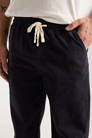  %100 Pamuk İpli Bağlamalı Bol Kesim Pantolon 