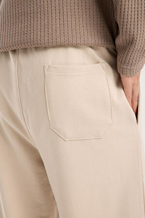 %100 Pamuk Bağcıklı Bel Bol Kesim Baggy Pantolon