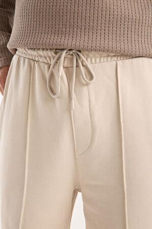 %100 Pamuk Bağcıklı Bel Bol Kesim Baggy Pantolon