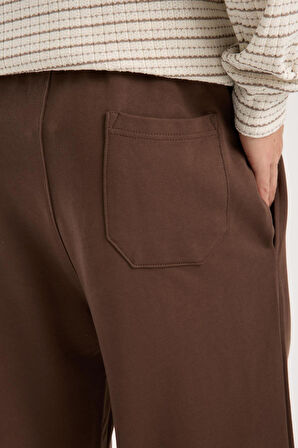 %100 Pamuk Bağcıklı Bel Bol Kesim Baggy Pantolon