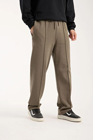 %100 Pamuk Bağcıklı Bel Bol Kesim Baggy Pantolon