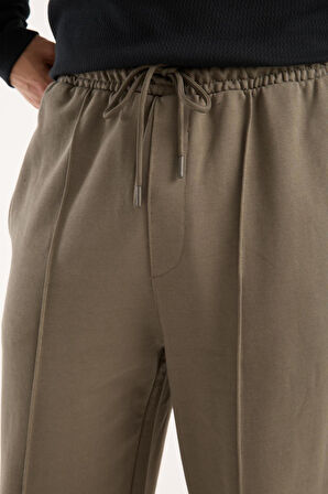 %100 Pamuk Bağcıklı Bel Bol Kesim Baggy Pantolon