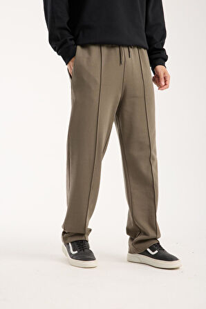 %100 Pamuk Bağcıklı Bel Bol Kesim Baggy Pantolon