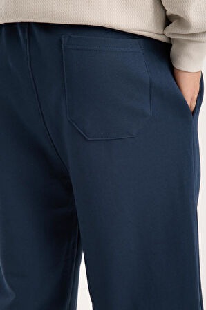 %100 Pamuk Rahat Kesim Bağcıklı Bel Baggy Pantolon