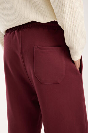 %100 Pamuk Rahat Kesim Bağcıklı Bel Baggy Pantolon