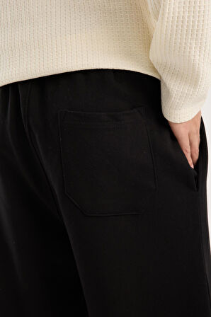 %100 Pamuk Rahat Kesim Bağcıklı Bel Baggy Pantolon