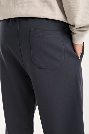 %100 Pamuk Rahat Kesim Bağcıklı Bel Baggy Pantolon