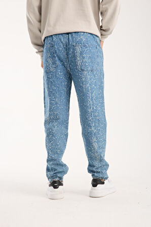 %100 Pamuk Oversize Rahat Kesim Bağcıklı Bel Lastik Paça Jogger 