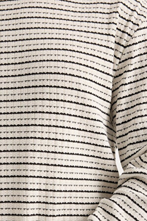 Pamuklu Erkek Oversize Triko Sweatshirt | Uzun Kollu, Bisiklet Yaka, Günlük Rahat Model